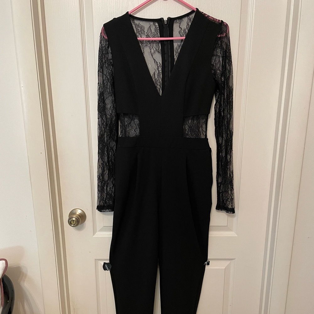 Express black lace jumpsuit